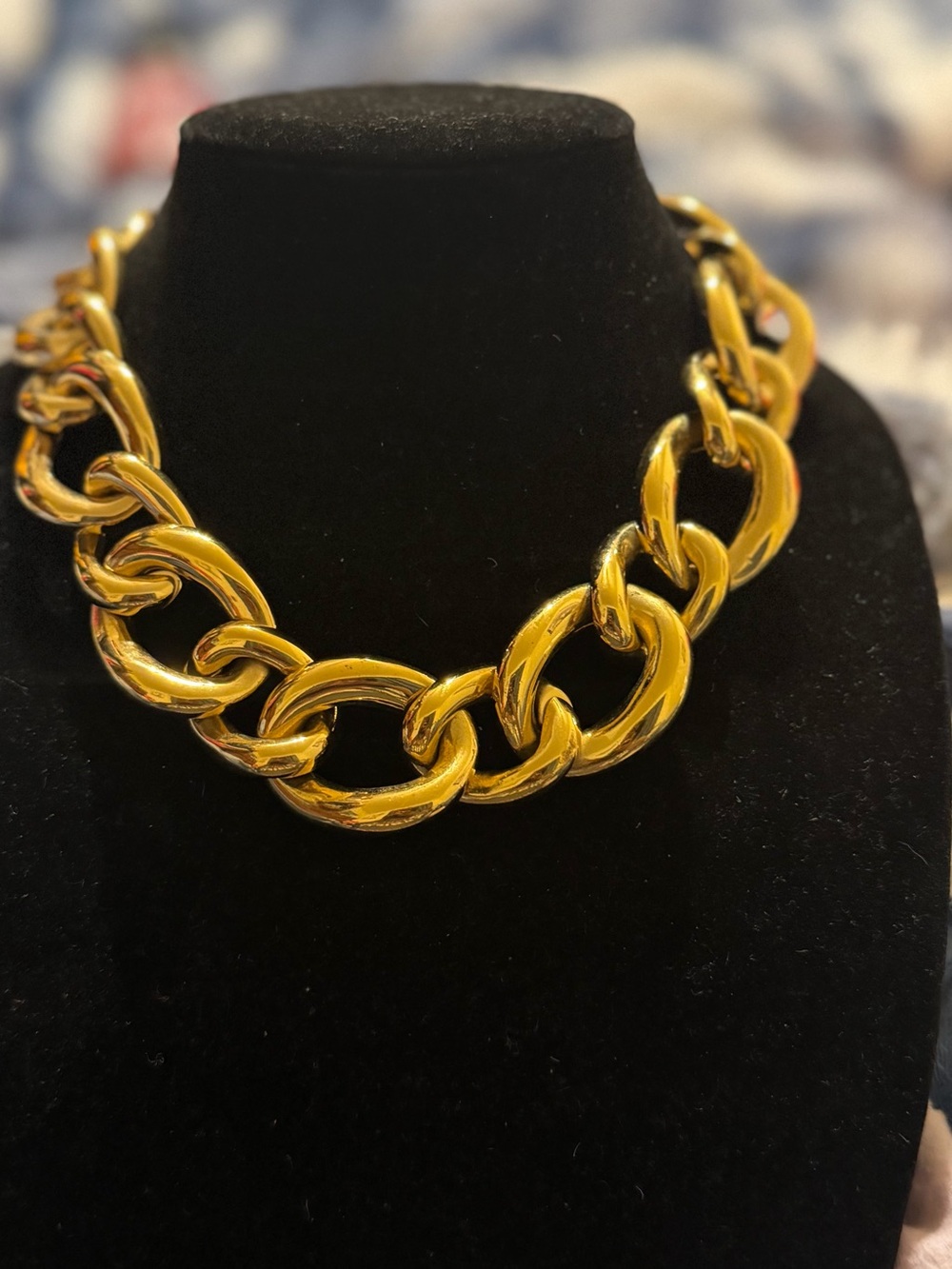 Vintage Givenchy Gold Chunky Solid & Well-Crafted Chain Necklace